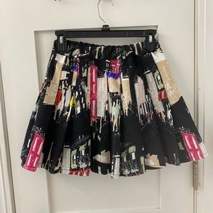 S Black Skirt with City Design